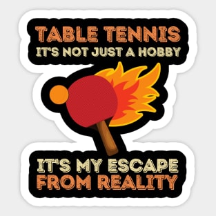 Table Tennis Ping Pong Player Lover Sticker